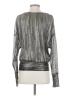 Ramy Brook Metallic Silver Long Sleeve T-Shirt Size XS - photo 2