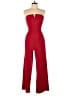 Bailey Blue Solid Red Jumpsuit Size L - photo 1
