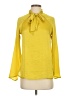 Forenza 100% Polyester Yellow Long Sleeve Blouse Size XS - photo 1