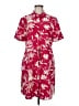 Halston Tropical Pink Burgundy Casual Dress Size M - photo 1