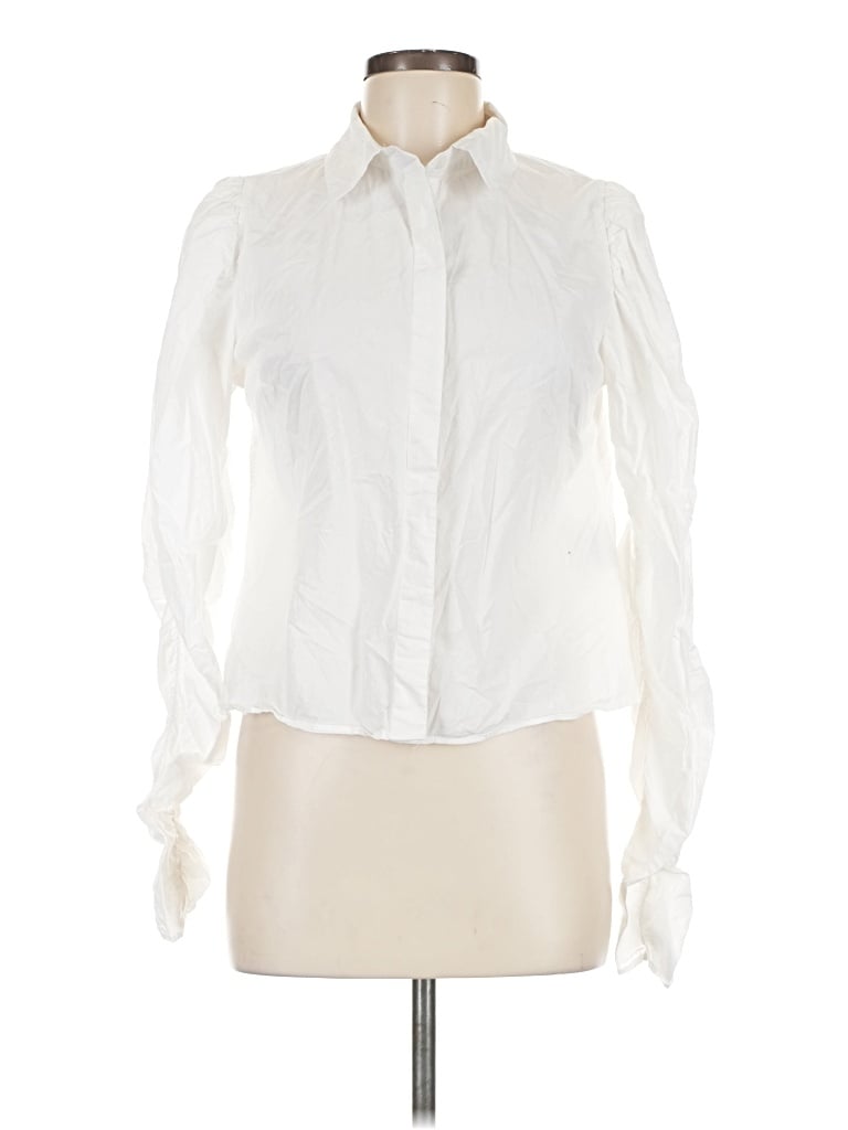 Pre-owned Walter Baker Long Sleeve Blouse In Ivory