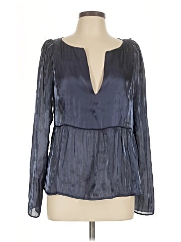 Something Navy Long Sleeve Blouse (view 1)