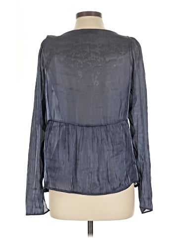 Something Navy Long Sleeve Blouse (view 2)