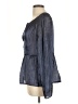 Something Navy 100% Polyester Gray Long Sleeve Blouse Size L - photo 5