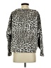 Good American 100% Cotton Animal Print Silver Pullover Sweater Size 2 - photo 2