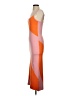 Unbranded 100% Polyester Color Block Orange Cocktail Dress Size S - photo 5