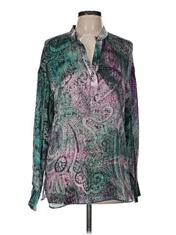 Worth New York Long Sleeve Silk Top (view 1)
