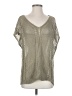 Pol 100% Acrylic Silver Short Sleeve Top Size S - photo 1
