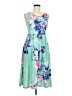 Unbranded Tropical Green Blue Casual Dress Size M - photo 1