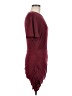 Open Edit Solid Burgundy Casual Dress Size M - photo 4