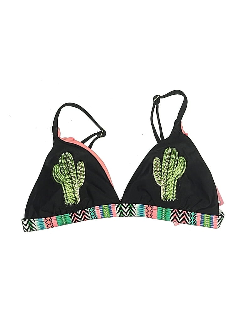 Pre-owned Xhilaration Swimsuit Top Black Swimwear