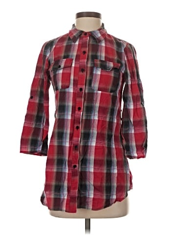 Janette Fashion JOHN 3:16 3/4 Sleeve Button-Down Shirt (view 1)