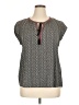 DR2 100% Rayon Gray Short Sleeve Blouse Size XL - photo 1