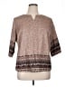 Unbranded Brown 3/4 Sleeve Top Size 1X (estimated) - photo 1