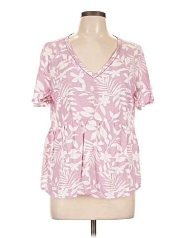 dip Short Sleeve Blouse (view 1)