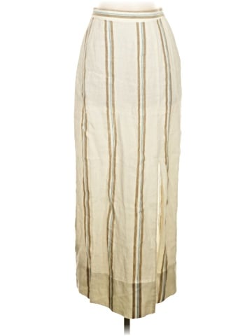 Madewell Column Maxi Skirt in Striped 100% Linen (view 1)