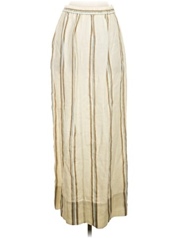 Madewell Column Maxi Skirt in Striped 100% Linen (view 2)