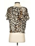 Express Outlet Animal Print Gold Short Sleeve Blouse Size S - photo 2