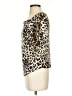 Express Outlet Animal Print Gold Short Sleeve Blouse Size S - photo 5