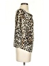 Express Outlet Animal Print Gold Short Sleeve Blouse Size S - photo 4