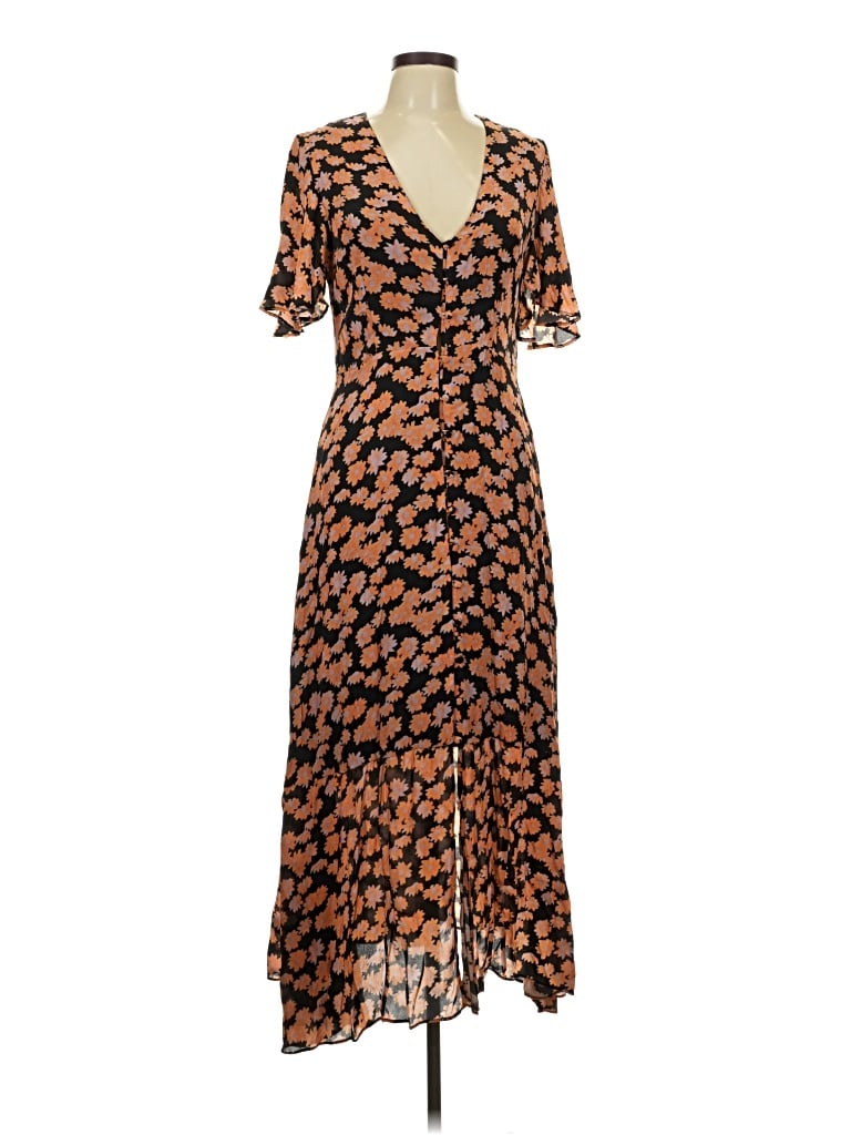 Pre-owned Veda Casual Dress In Brown
