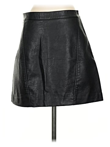 Zara Basic Faux Leather Skirt (view 2)