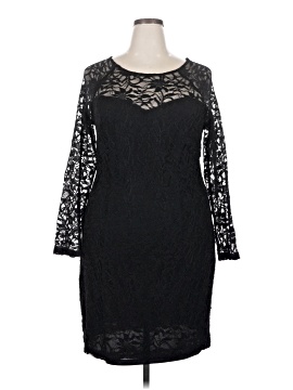 orange and navy blue dress V-Neck Embroidery Cotton Ramie Dress Navy La Garonne