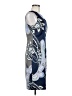 Connected Apparel Paisley Blue Cocktail Dress Size 8 - photo 4