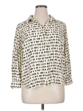 Jane And Delancey 3/4 Sleeve Button Down Shirt