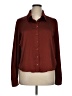 Evereve 100% Polyester Orange Burgundy Long Sleeve Blouse Size XL - photo 1