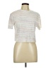 Vylette Tweed Ivory Short Sleeve Turtleneck Size L - photo 1