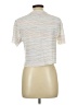 Vylette Tweed Ivory Short Sleeve Turtleneck Size L - photo 2