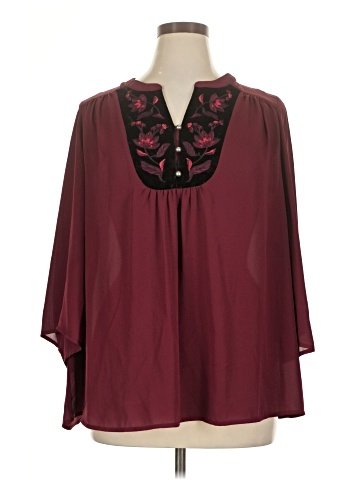 Catherines 3/4 Sleeve Blouse (view 1)