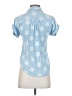 Sim & Sam 100% Rayon Stars Blue Short Sleeve Blouse Size S - photo 2