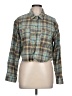 Love Tree Plaid Teal Long Sleeve Button-Down Shirt Size L - photo 1