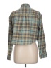 Love Tree Plaid Teal Long Sleeve Button-Down Shirt Size L - photo 2