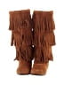 Minnetonka 100% Leather Brown Boots Size 5 - photo 2