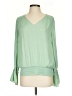 JM Collection 100% Polyester Green 3/4 Sleeve Blouse Size S - photo 1