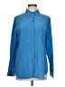 Classics By Worth 100% Silk Blue Long Sleeve Silk Top Size L - photo 1