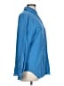 Classics By Worth 100% Silk Blue Long Sleeve Silk Top Size L - photo 4