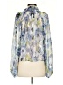 Muse Floral Blue Long Sleeve Blouse Size S - photo 2