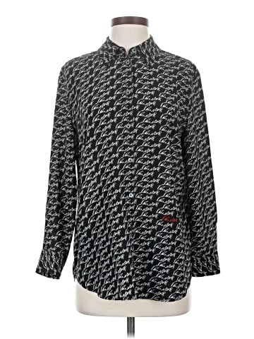 Equipment Long Sleeve Silk Top (view 1)