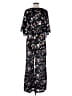 Theia 100% Polyester Floral Black Jumpsuit Size 4 - photo 2