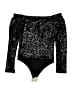 Express 100% Nylon Black Long Sleeve Top Size S - photo 2