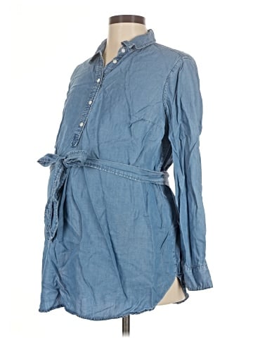 H&M Mama Long Sleeve Button-Down Shirt (view 1)