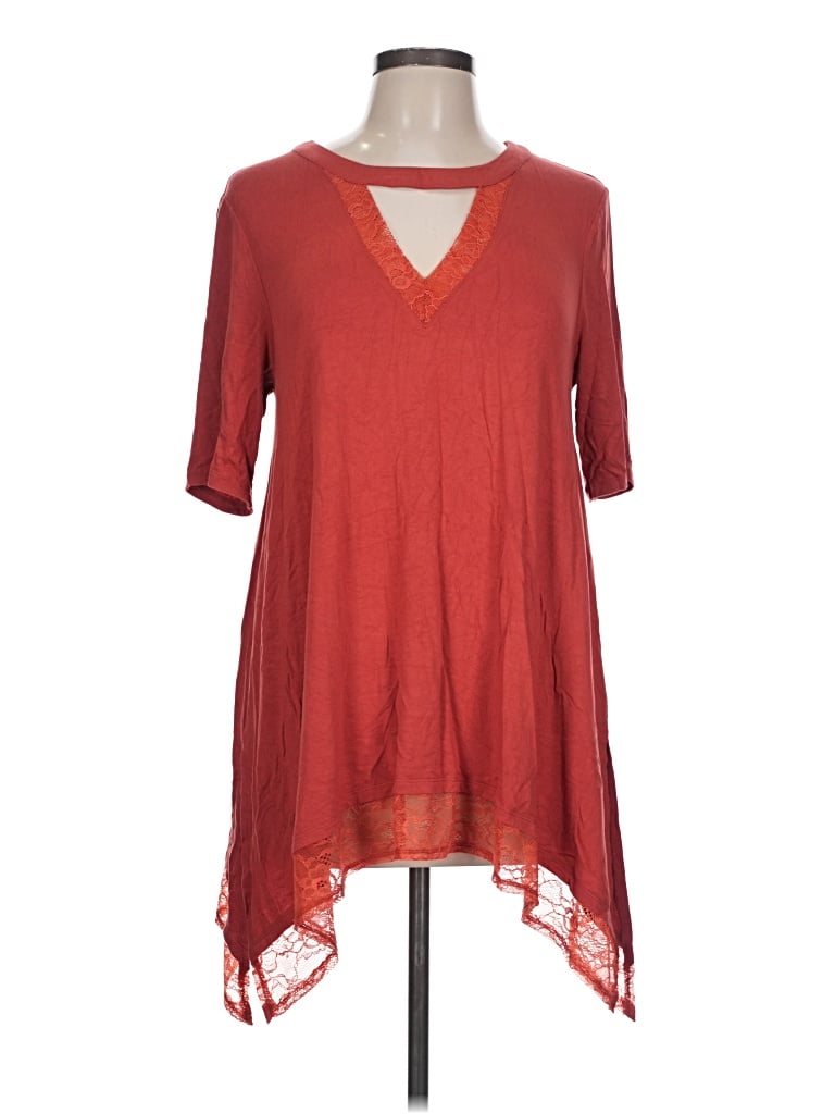 Pre-owned Torrid 3/4 Sleeve Blouse In Red