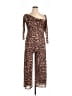 Shein Animal Print Brown Jumpsuit Size XL - photo 1