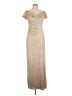 Xscape Metallic Gold Cocktail Dress Size 6 - photo 1