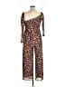 Shein Animal Print Brown Jumpsuit Size XL - photo 2
