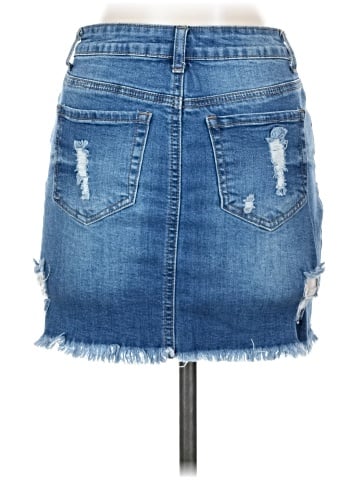 Wax Jean Denim Skirt (view 2)